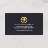 Gouden de Bouw Elektropictogrammen Machtslijn Visitekaartje (Achterkant)