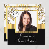 Gouden de sjabloonsnoepje zestien van de kaart (Voorkant / Achterkant)