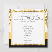 Gouden de sjabloonsnoepje zestien van de kaart (Achterkant)