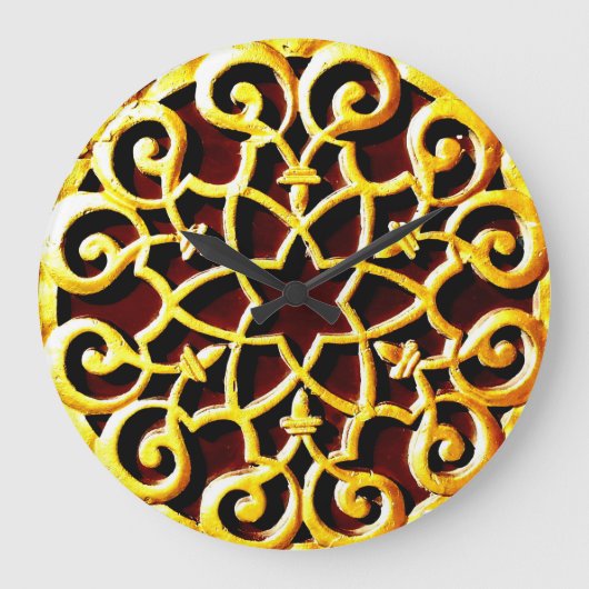 Gouden decoratie grote klok (Voorkant)