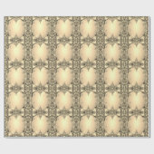 Gouden decoratief kerstverpakkings papier (Vlak)