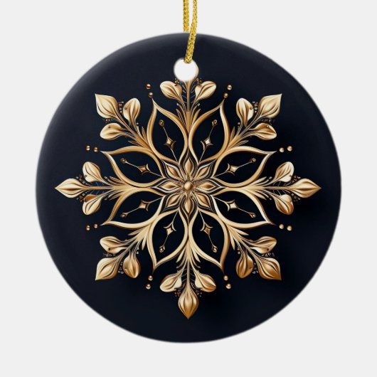 Gouden Decoratieve Bloem Ornament (Voorkant)