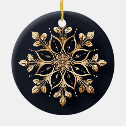 Gouden Decoratieve Bloem Ornament (Achterkant)