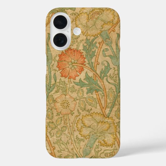 Gouden decoratieve bloemen Case-Mate iPhone case (Achterkant)
