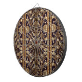 Gouden decoratieve bloemen dartbord (Voorkant Rechts)