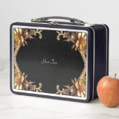 Gouden decoratieve bloemen lunchbox (In situ)