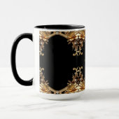 Gouden decoratieve bloemen mok (Links)