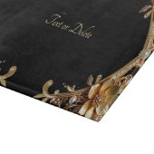 Gouden decoratieve bloemen snijplank (Hoek)