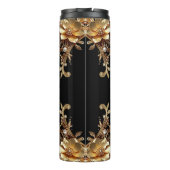 Gouden decoratieve bloemen thermosbeker (Achterkant)