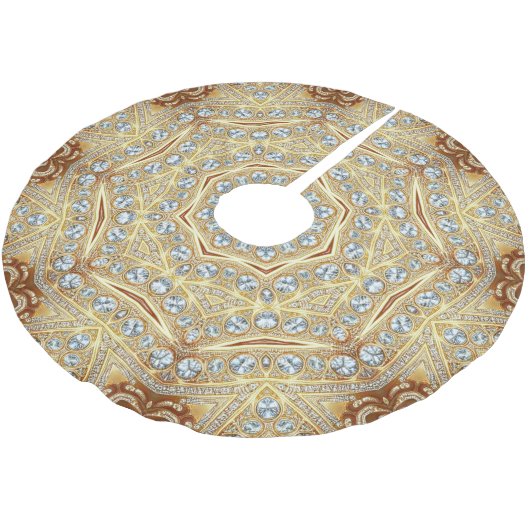 Gouden Decoratieve Boomrok Kerstboom Rok (Gekanteld)