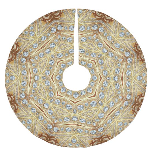 Gouden Decoratieve Boomrok Kerstboom Rok (Voorkant)