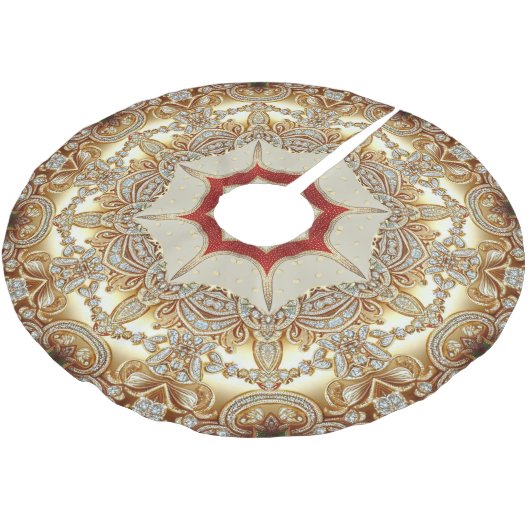 Gouden Decoratieve Boomrok Kerstboom Rok (Gekanteld)
