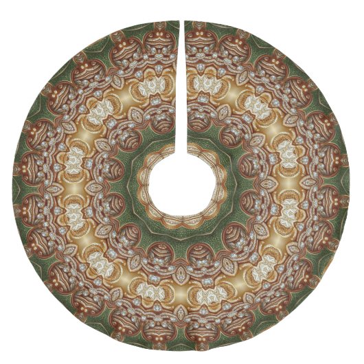 Gouden Decoratieve Boomrok Kerstboom Rok (Voorkant)