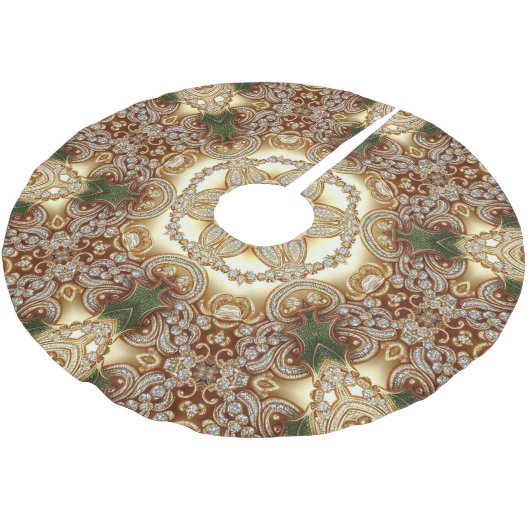 Gouden Decoratieve Boomrok Kerstboom Rok (Gekanteld)