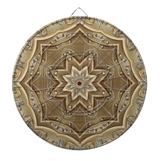 Gouden decoratieve dartbord (Voorkant)