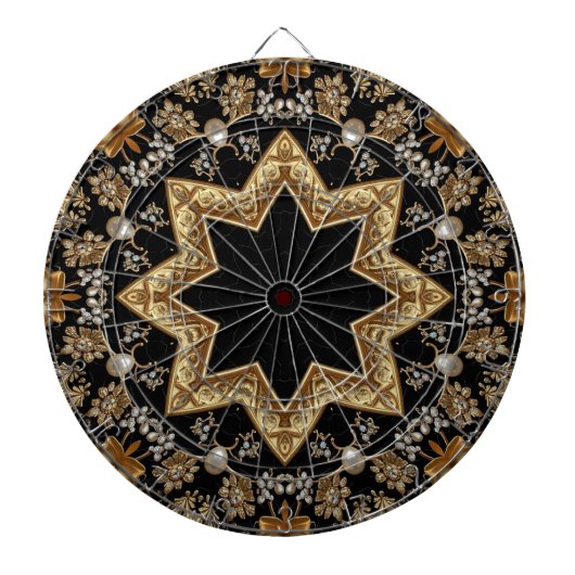 Gouden decoratieve dartbord (Voorkant)
