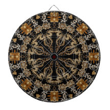 Gouden decoratieve dartbord