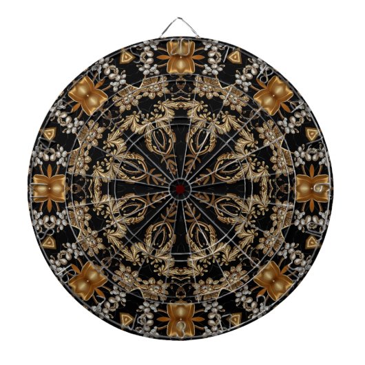Gouden decoratieve dartbord (Voorkant)