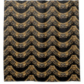 Gouden decoratieve douchegordijn (Voorkant)