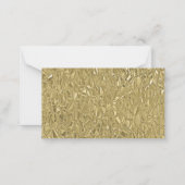 Gouden decoratieve gelinieerde moderne monogramnaa notitiekaartje (Achterkant)