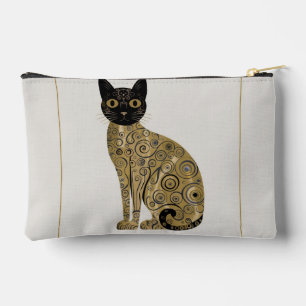 Gouden decoratieve Gustav Klimt stijl zwarte kat k Etui