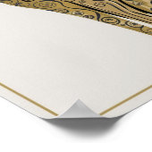 Gouden Decoratieve Gustav Klimt Stijl Zwarte Katte Poster (Hoek)