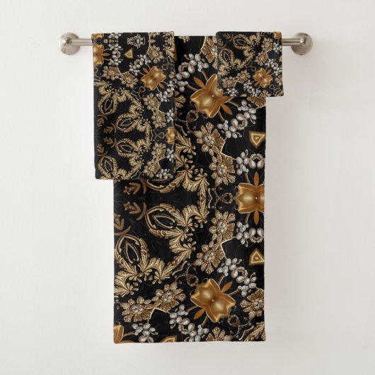 Gouden decoratieve handdoekenset bad handdoek (Insitu)