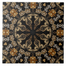 Gouden decoratieve keramische tegel