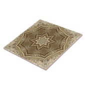 Gouden decoratieve keramische tegel tegeltje (Zijkant)
