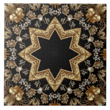 Gouden decoratieve keramische tegel