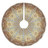 Gouden decoratieve kerstboomrok kerstboom rok (Voorkant)