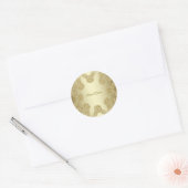 Gouden decoratieve klassieke ronde sticker (Envelop)