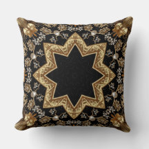 Gouden decoratieve kussensloop