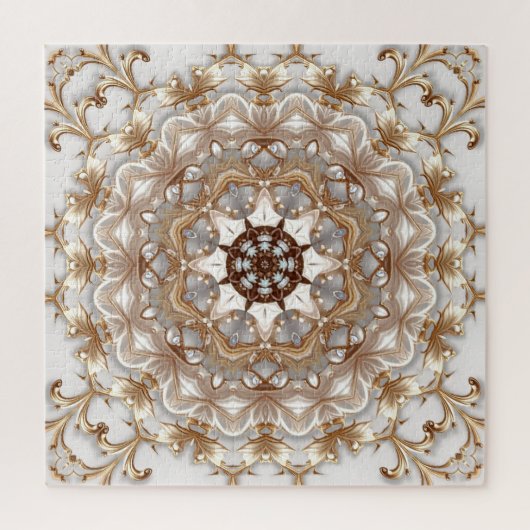 Gouden decoratieve legpuzzel (Verticaal)