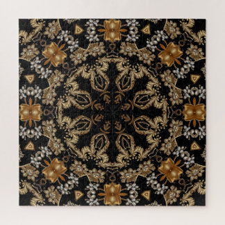 Gouden decoratieve legpuzzel