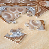 Gouden decoratieve legpuzzel (Zijkant)