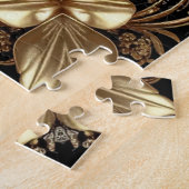 Gouden decoratieve legpuzzel (Zijkant)