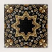 Gouden decoratieve legpuzzel (Horizontaal)