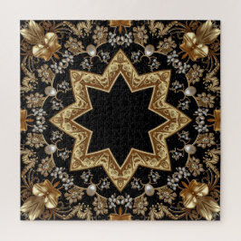 Gouden decoratieve legpuzzel
