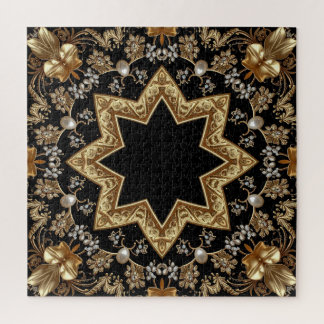 Gouden decoratieve legpuzzel