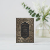  gouden decoratieve Receptiebijlage Kaart (Staand voorkant)