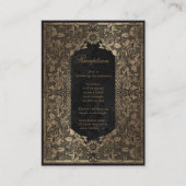 gouden decoratieve Receptiebijlage Kaart (Voorkant)