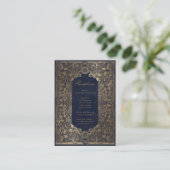  gouden decoratieve Receptiebijlage Kaart (Staand voorkant)