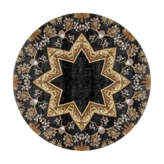 Gouden decoratieve snijplank (Voorkant)