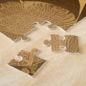Gouden decoratieve uil mandala ontwerp legpuzzel (Zijkant)