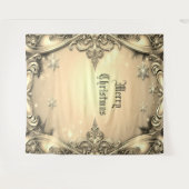 Gouden decoratieve vakantie achtergrond wandkleed (Voorkant (horizontaal))