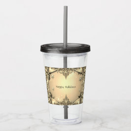Gouden Decoratieve Vakantie Acryl Tumbler Drinkbeker