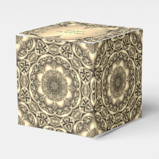 Gouden Decoratieve Vakantie Cadeaubox Bedankdoosjes (Voorkant Zijde)