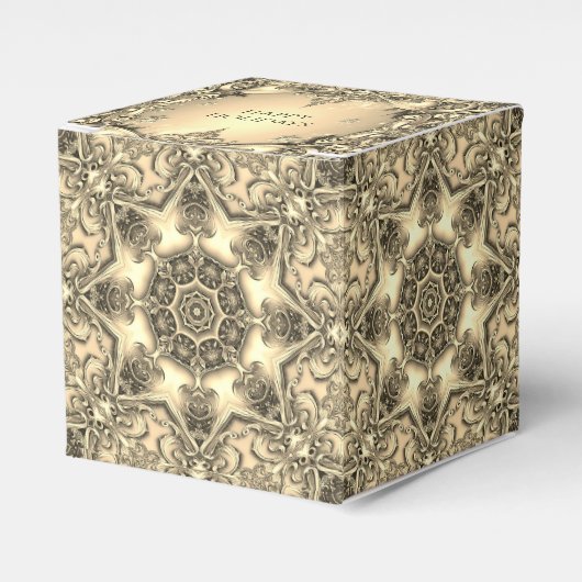 Gouden Decoratieve Vakantie Cadeaubox Bedankdoosjes (Voorkant Zijde)