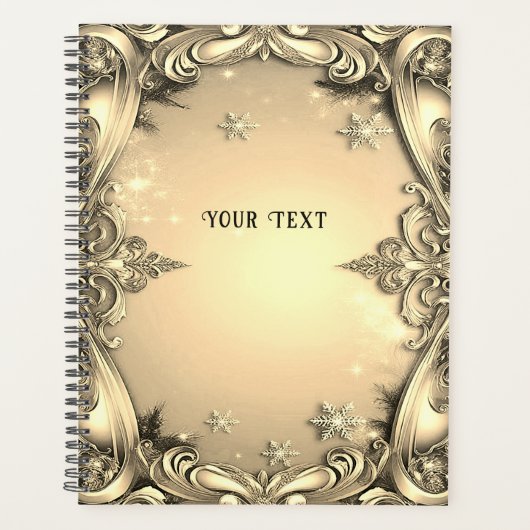 Gouden decoratieve vakantie planner (Voorkant)